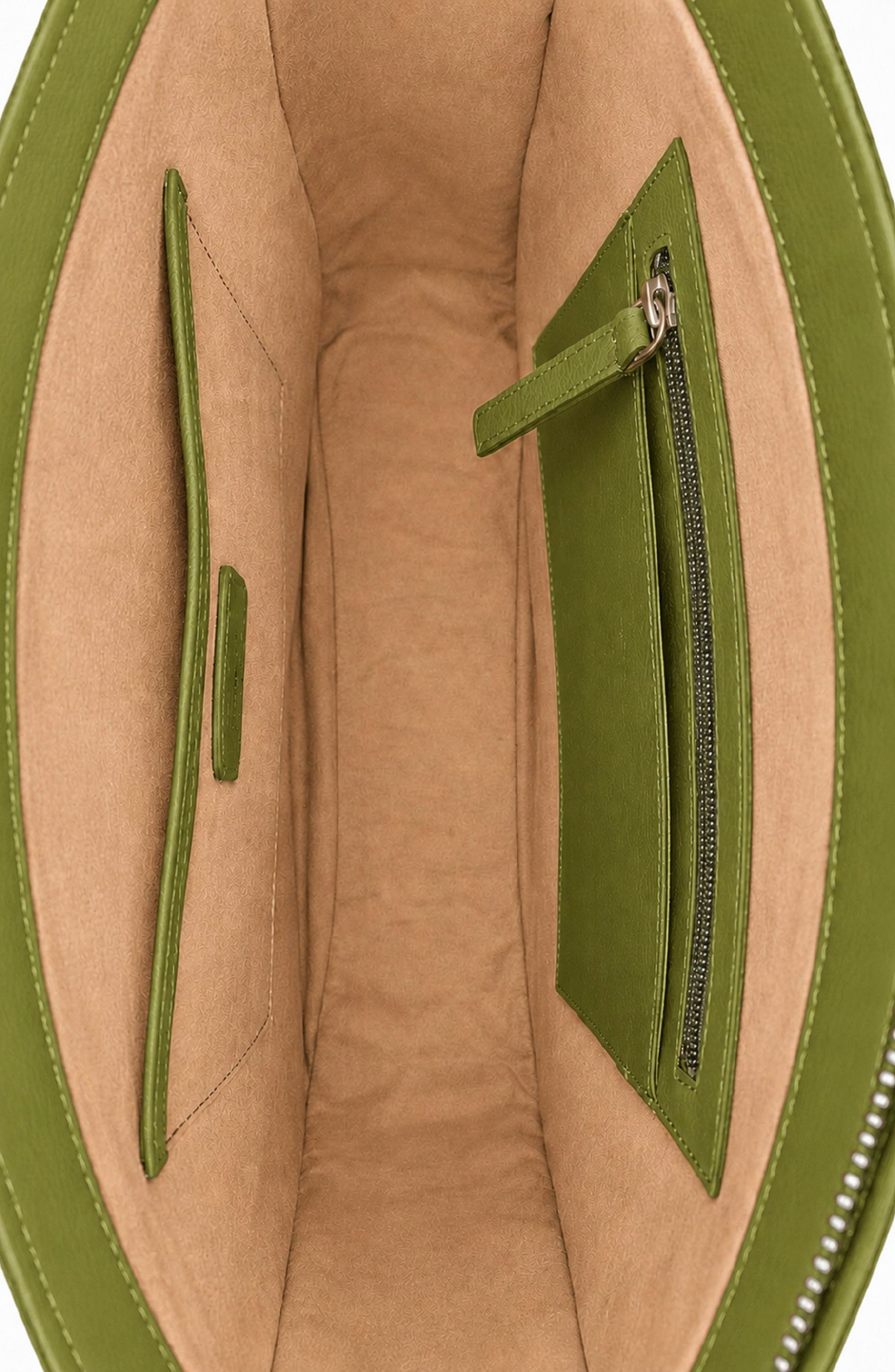Sissy Leather Crossbody Bag, Alternate, color, SEA KELP