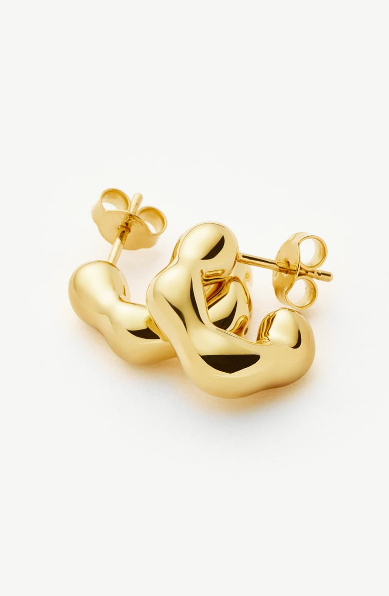 Missoma x Eny Lee Parker Puffy Mini Hoop Earrings, Alternate, color, Gold