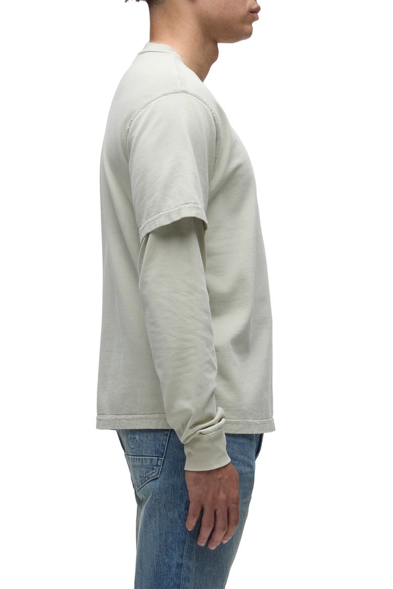 Hybrid Layered Cotton T-Shirt, Alternate, color, SANDSTONE