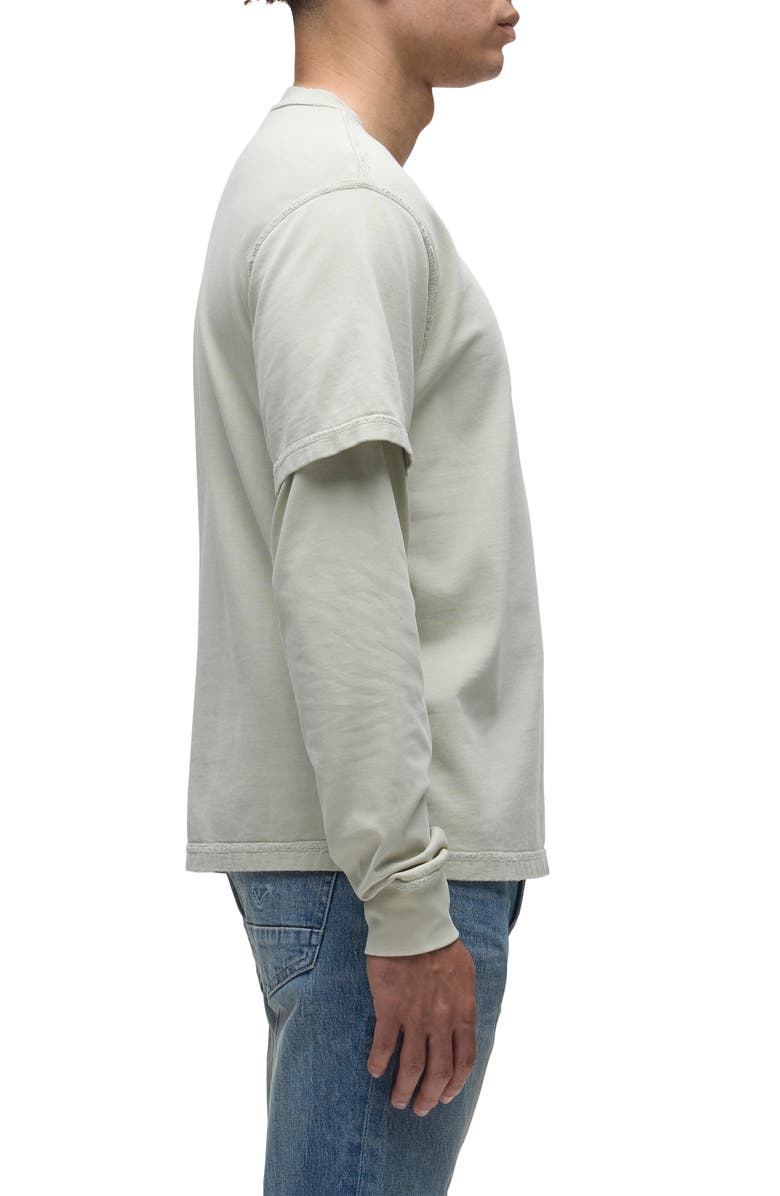 Hudson Jeans Hybrid Layered Cotton T-Shirt, Alternate, color, Sandstone