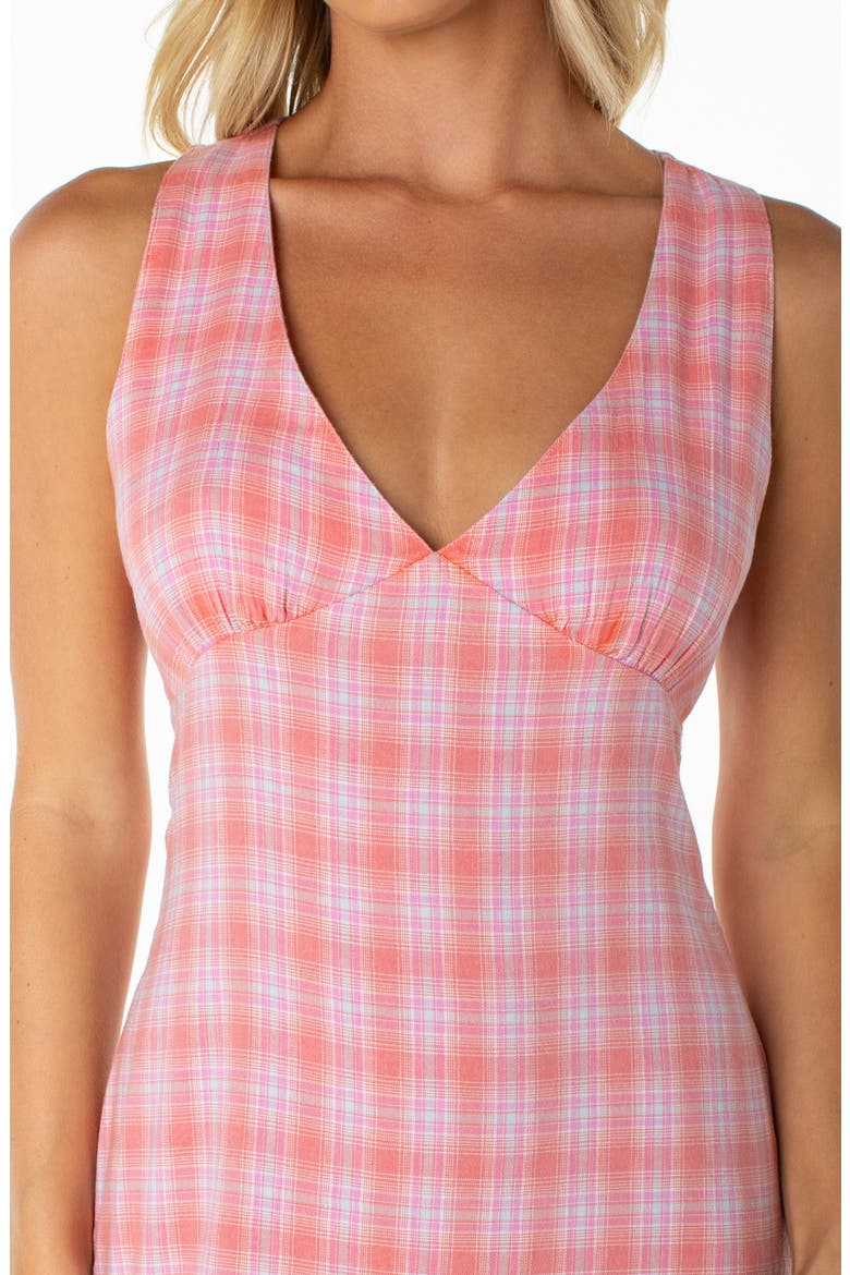 Sunfire Plaid Minidress, Alternate, color, CAMELLIA