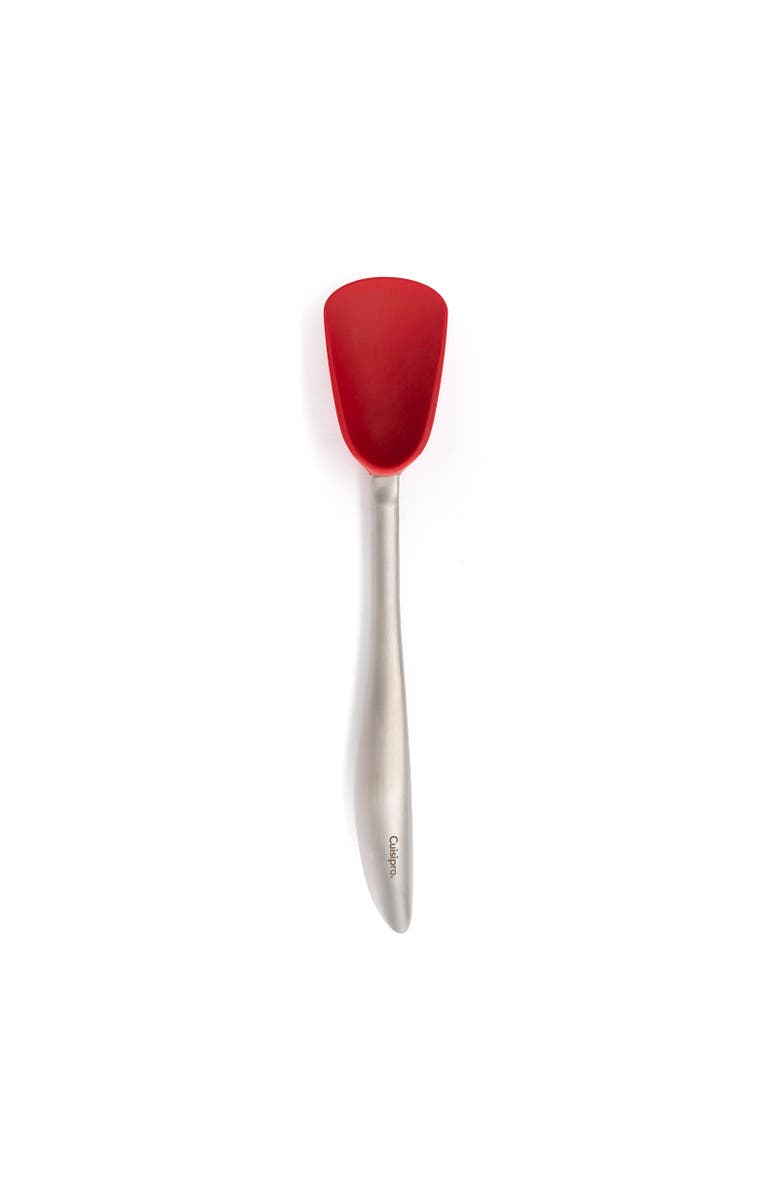 CUISIPRO Silicone and Stainless Steel 11.5-Inch Spoon, Red, Main, color, Red