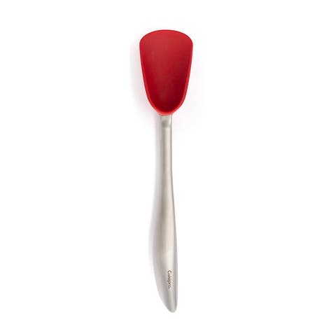 Silicone and Stainless Steel 11.5-Inch Spoon, Red