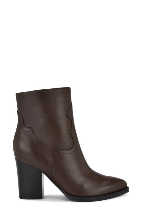 Nine West Taytay Pointed Toe Bootie In Burgundy