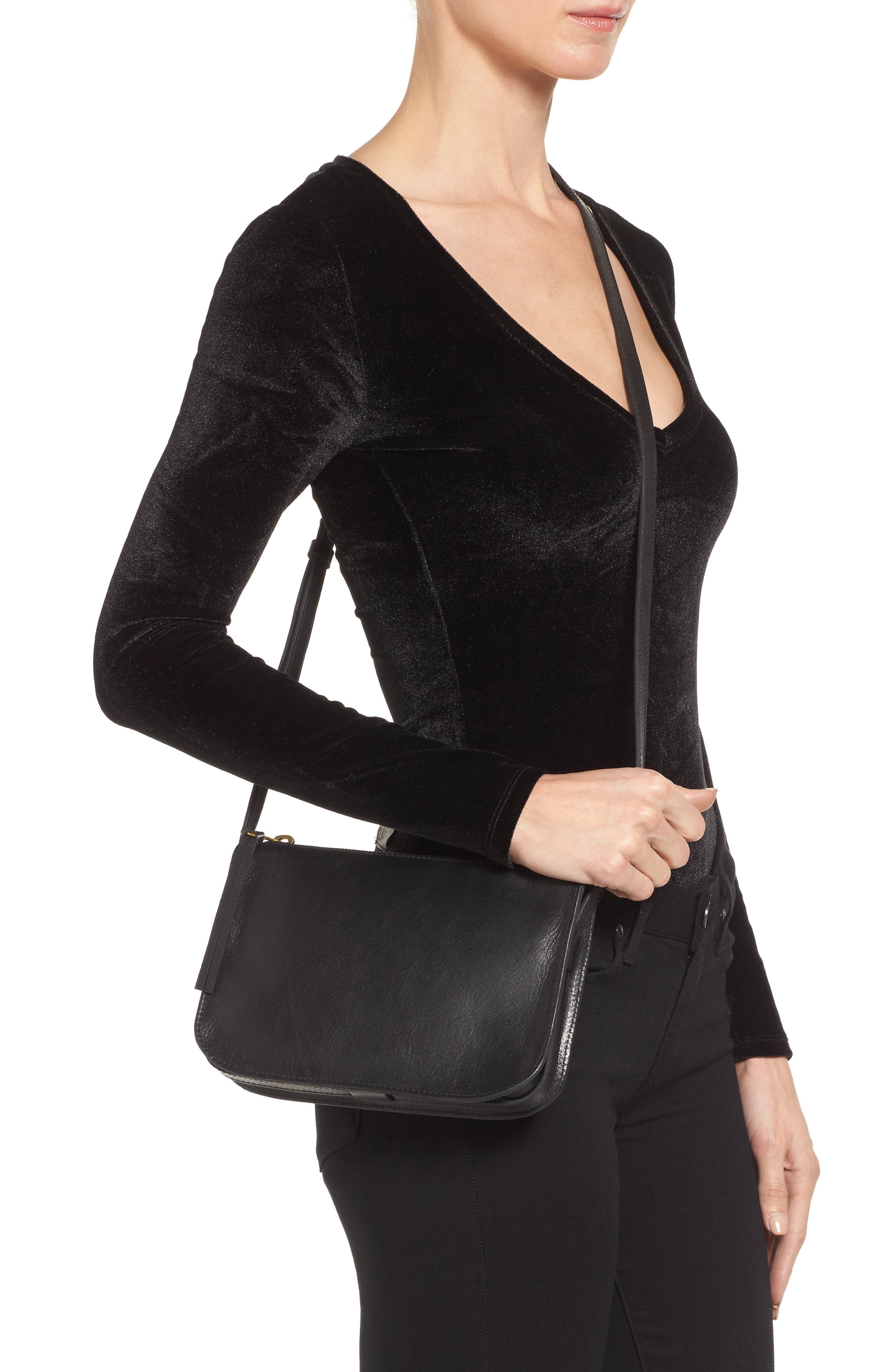 Madewell The Simple Leather Crossbody Bag, Alternate, color, 