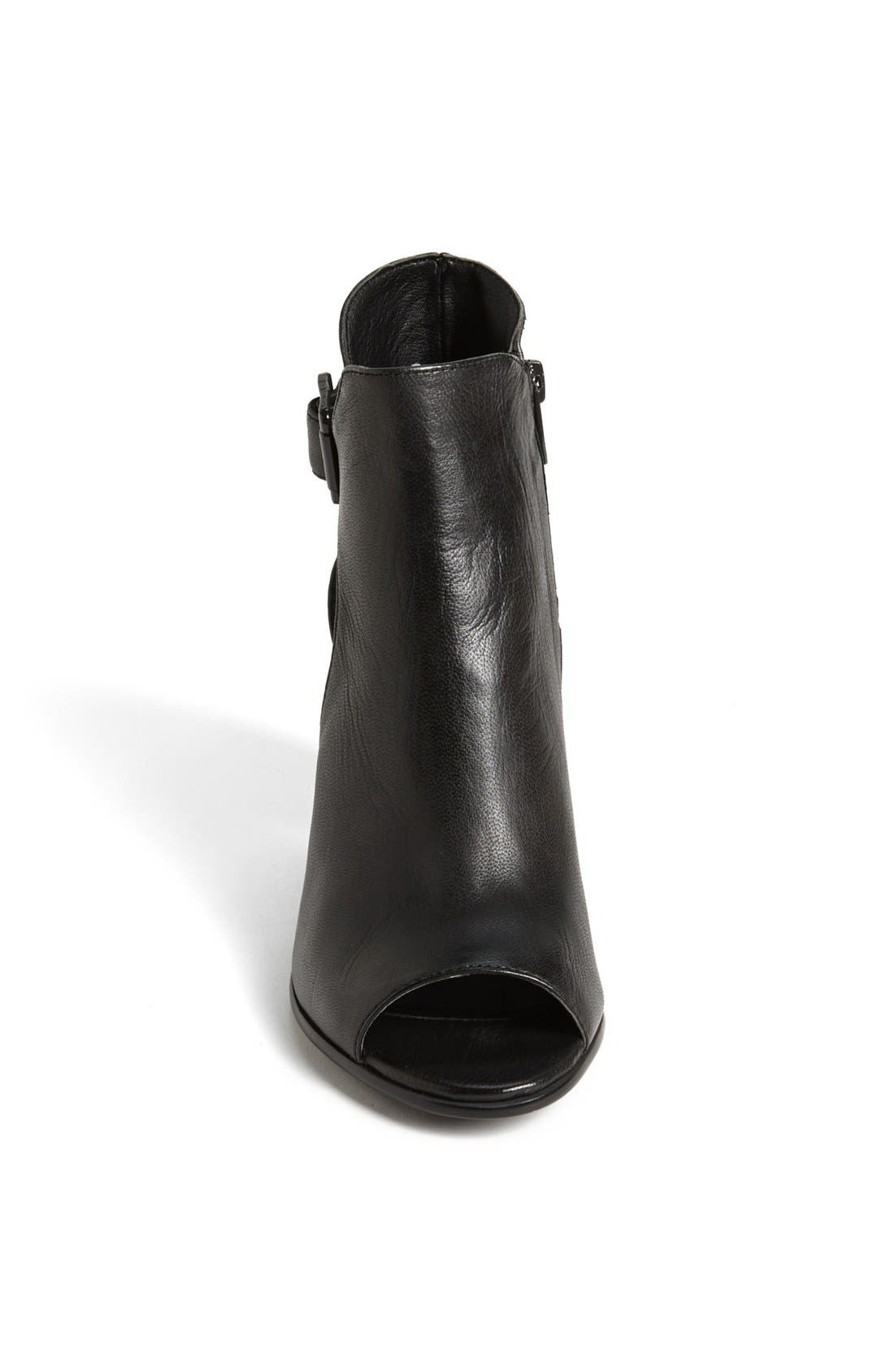 'Nextstar' Peep Toe Bootie, Alternate, color, BLACK LEATHER