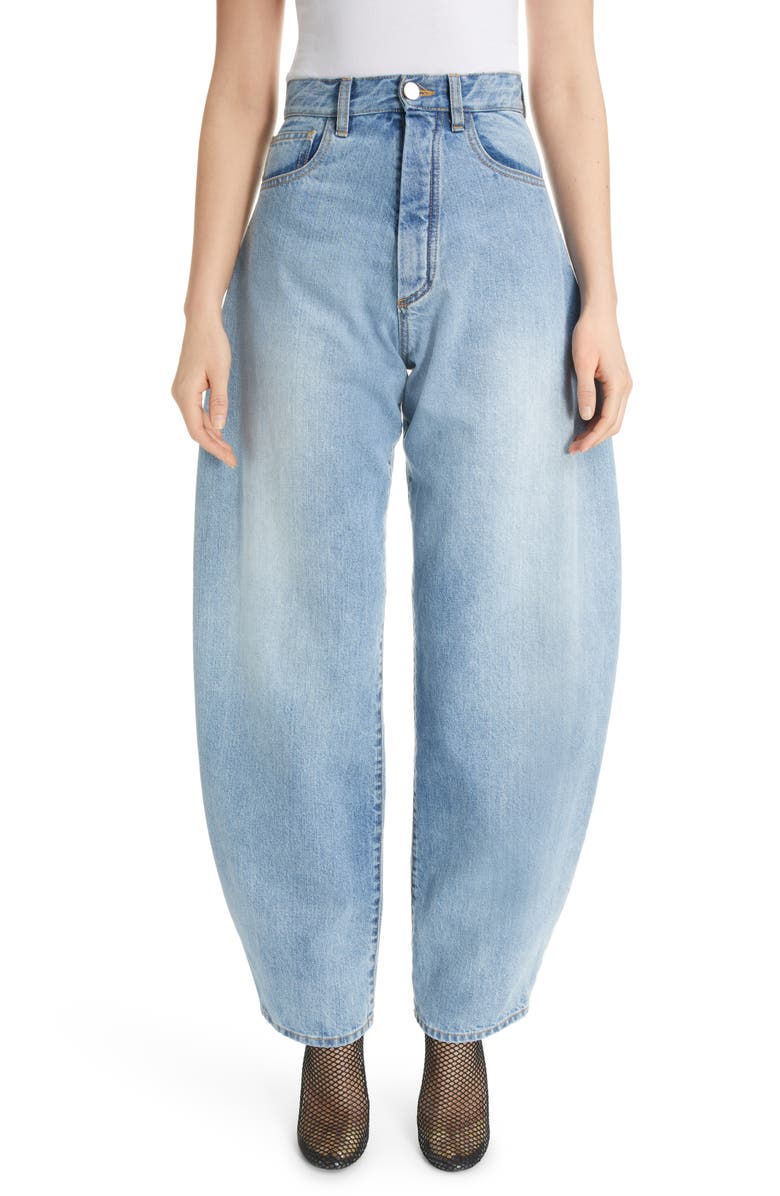 Alaïa Denim Round Jeans, Main, color,