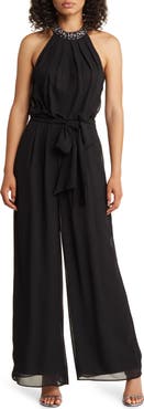 Eliza J Embellished Wide Leg Jumpsuit