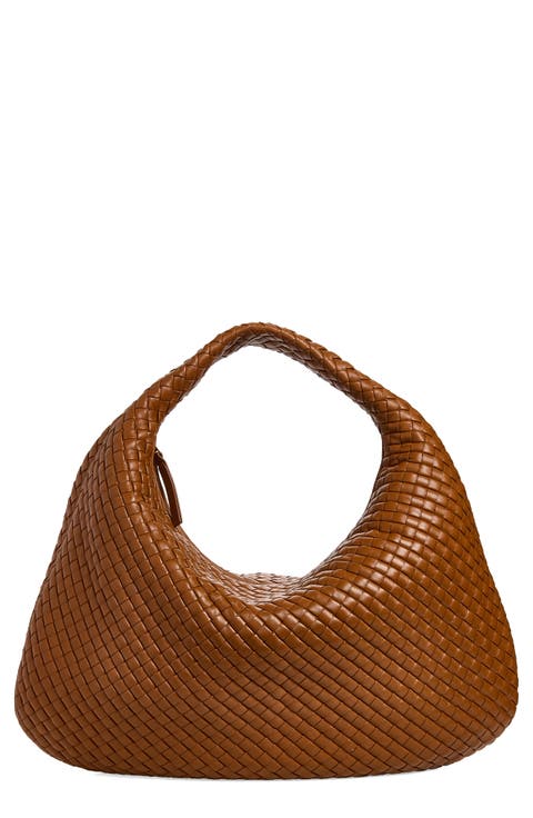 Maxi Intrecciato Leather Shoulder Bag