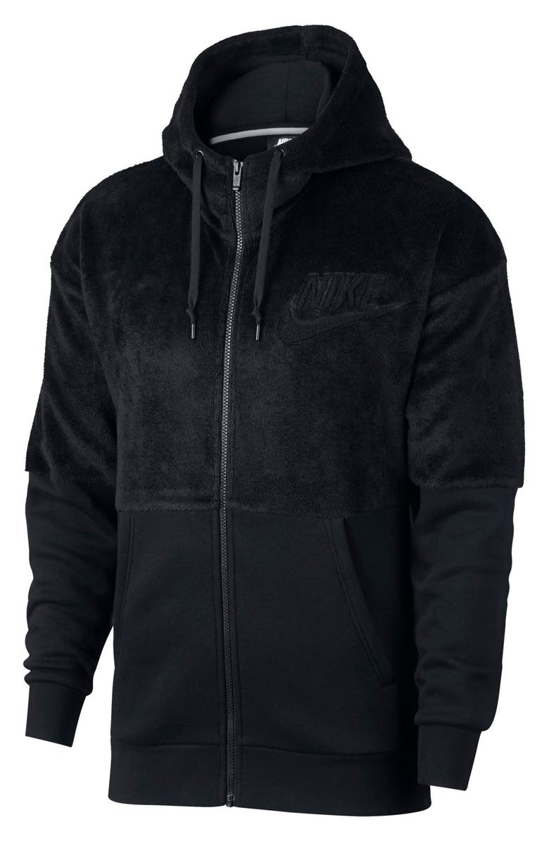 Nike NSW Fleece Zip Hoodie, Main, color, 