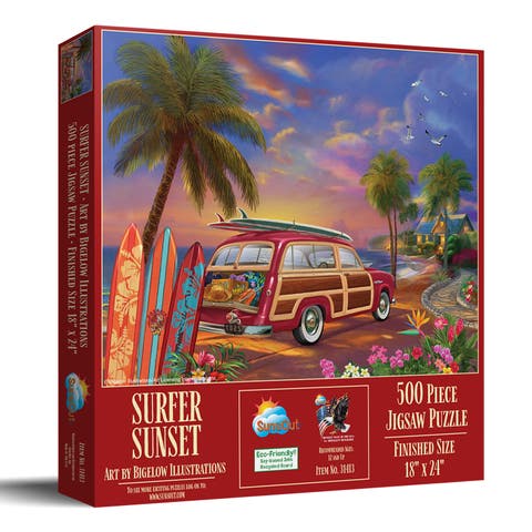 Surfer Sunset 500 piece Jigsaw Puzzle for Adults