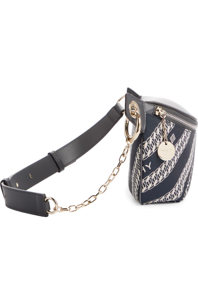 Givenchy Chain Print Canvas Belt Bag, Alternate, color,