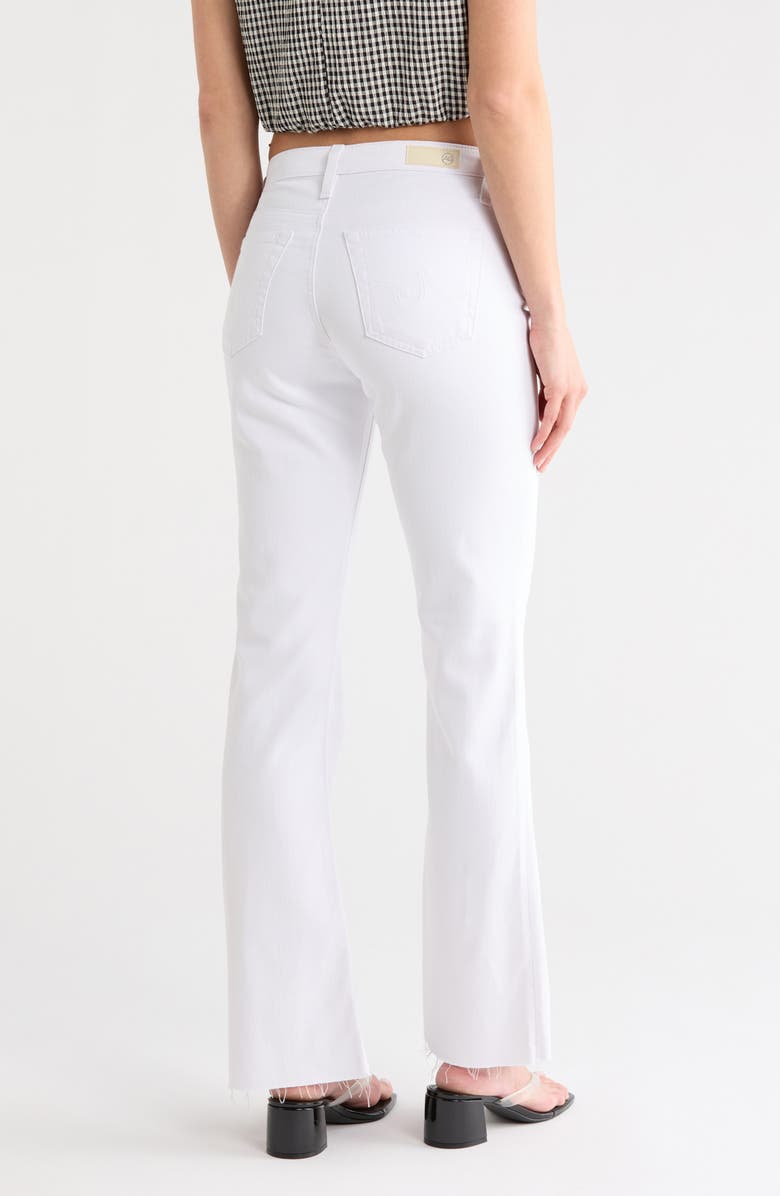 AG Angel Raw Hem Mid Rise Bootcut Jeans, Alternate, color, Pearl White