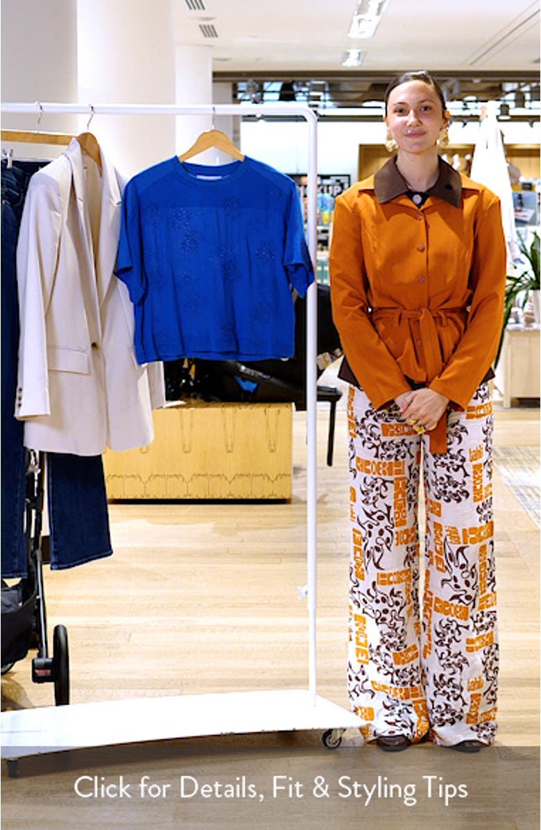 Eyelet Crop T-Shirt, sales video thumbnail