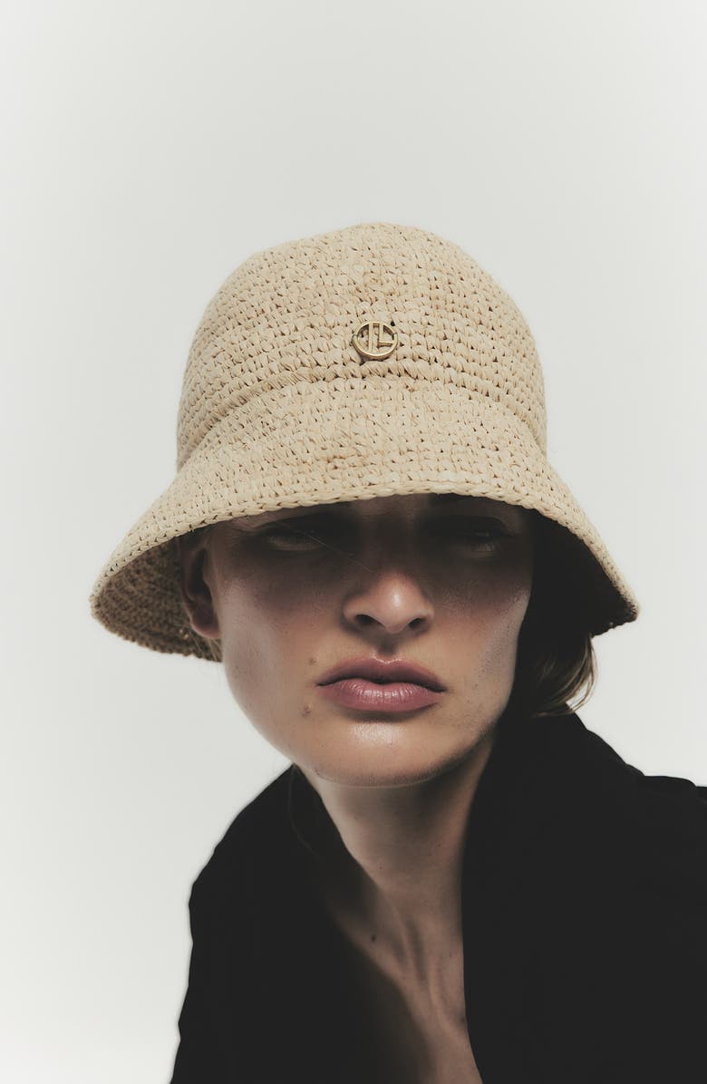 Janessa Leoné Pierce Raffia Straw Hat, Alternate, color, 