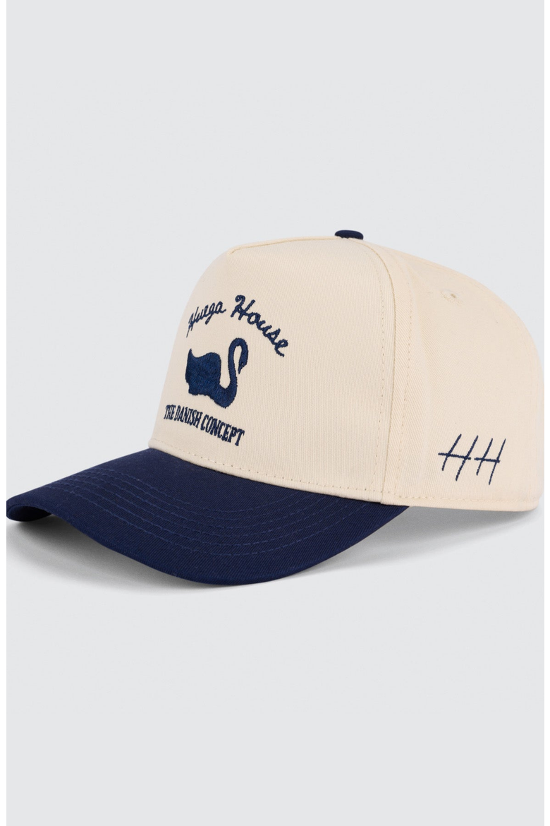 Vintage Swan Hat, Alternate, color, Navy & Natural