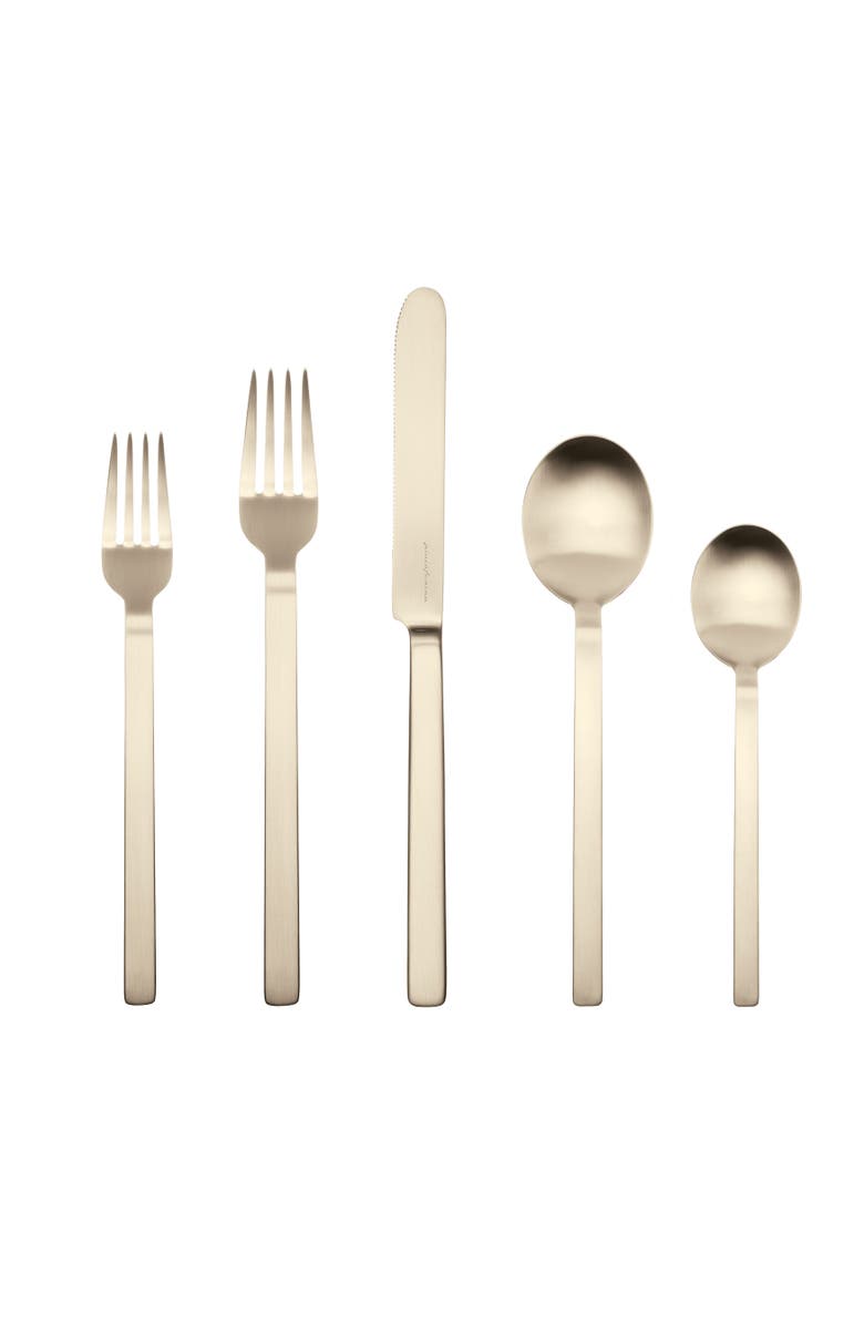 Mepra Stile By Pininfarina Flatware Set - 5 Pieces, Main, color, Ice Champagne