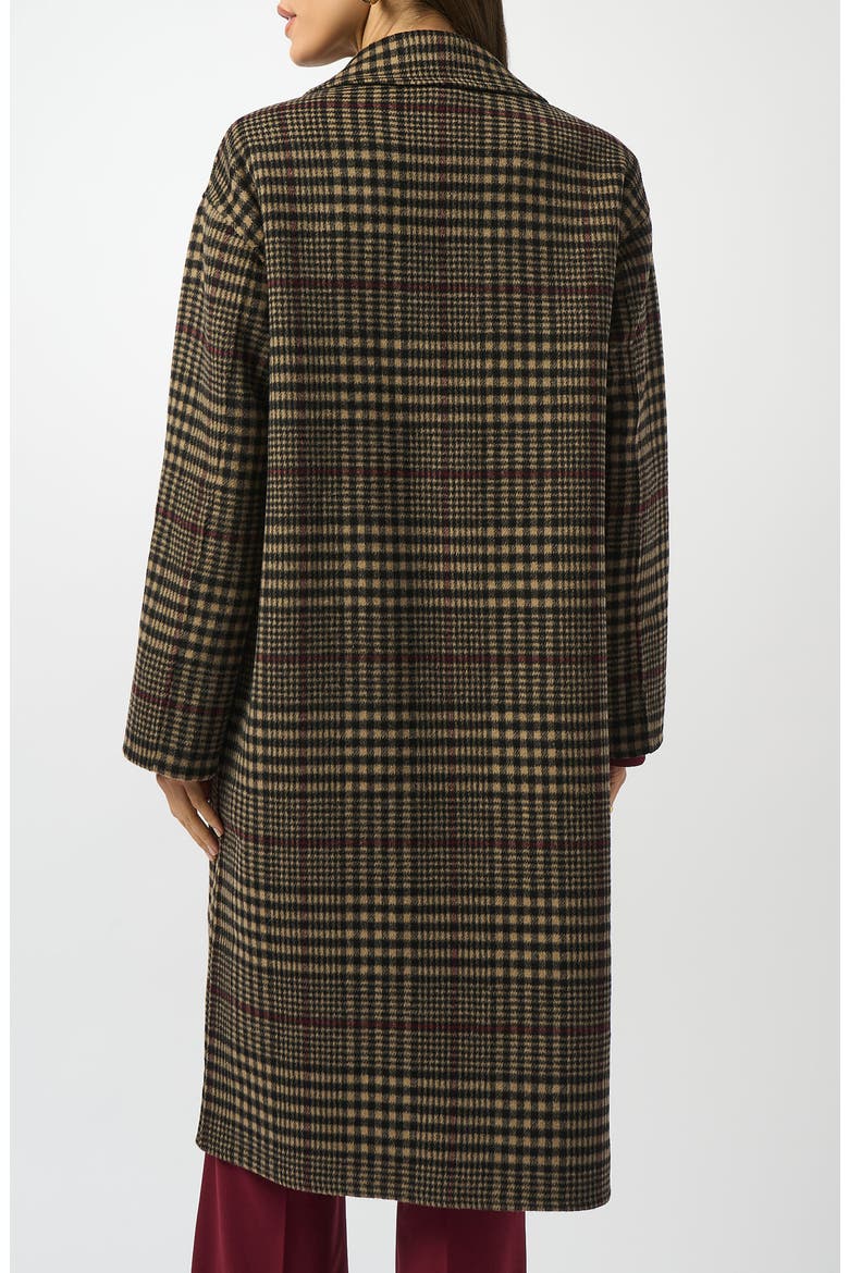 Double Face Plaid Wool Blend Coat, Main, color, CAMEL/ MULTI