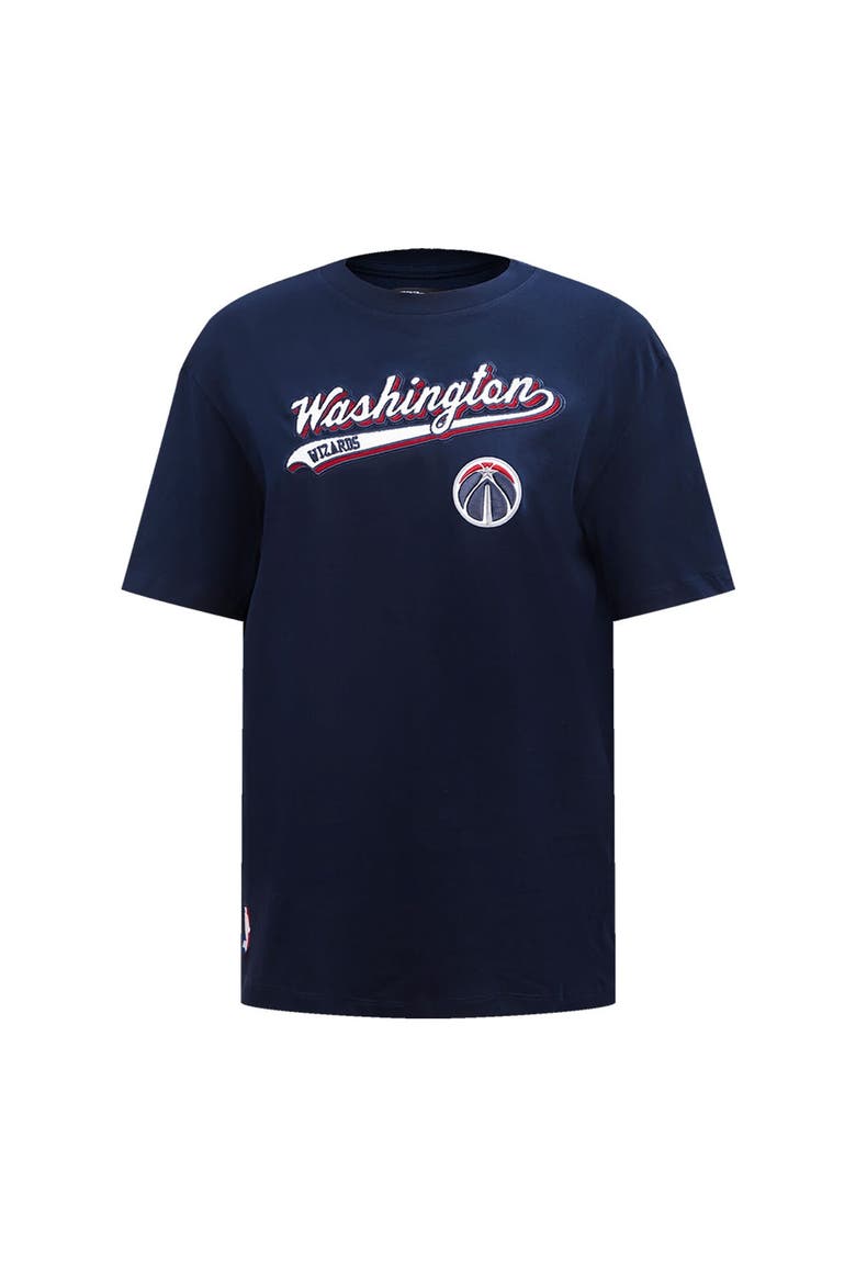 Women's Pro Standard Navy Washington Wizards Script Boyfriend T-Shirt, Alternate, color, Navy