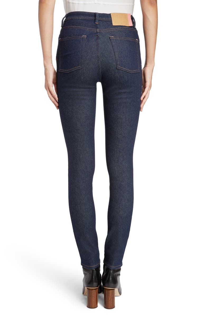 Acne Studios Peg High Waist Skinny Jeans, Alternate, color,