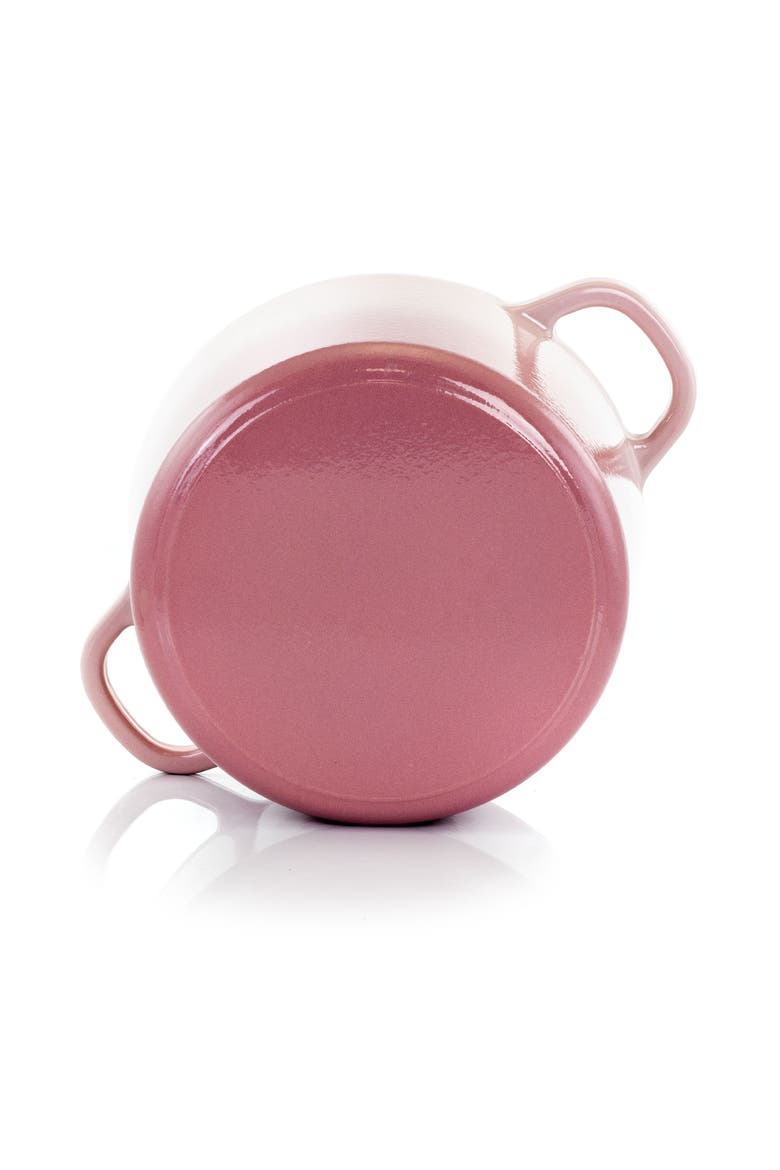 2 Piece 5 Quarts Enamled Cast Iron Dutch Oven, Alternate, color, Pink