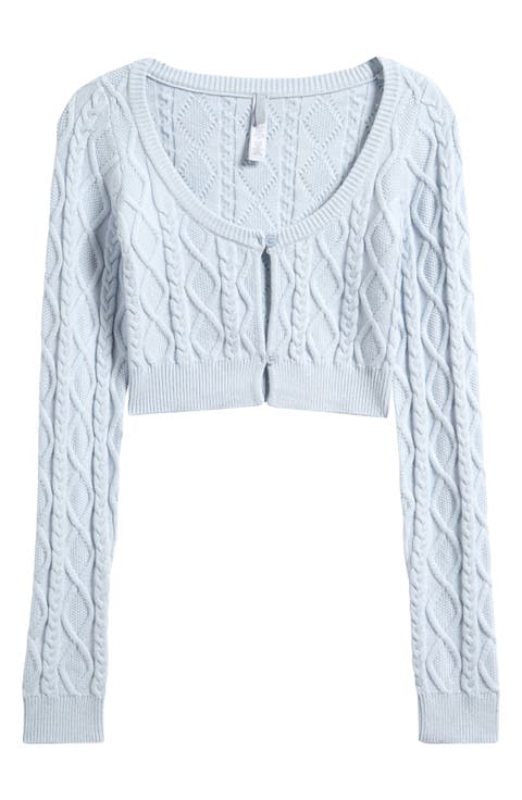 Sweater Knit Crop Cardigan (Regular & Plus)