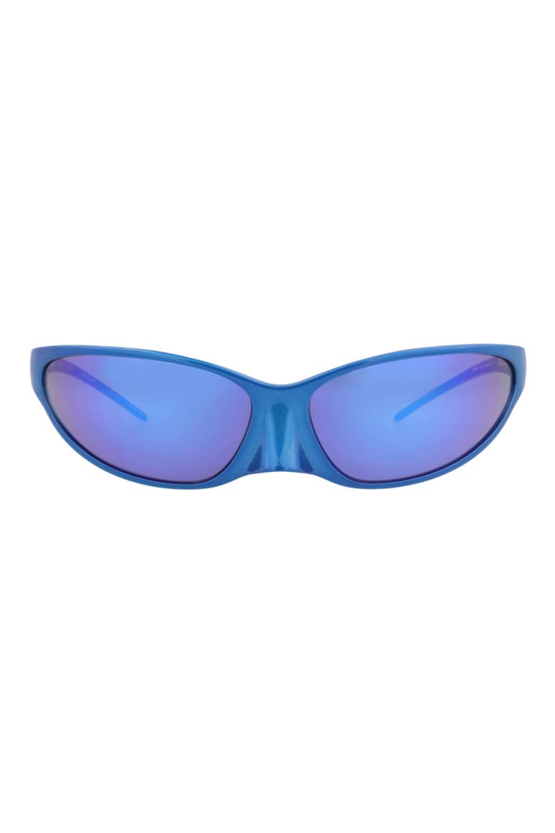 70mm Wraparound Sunglasses, Main, color, BLUE BLUE BLUE