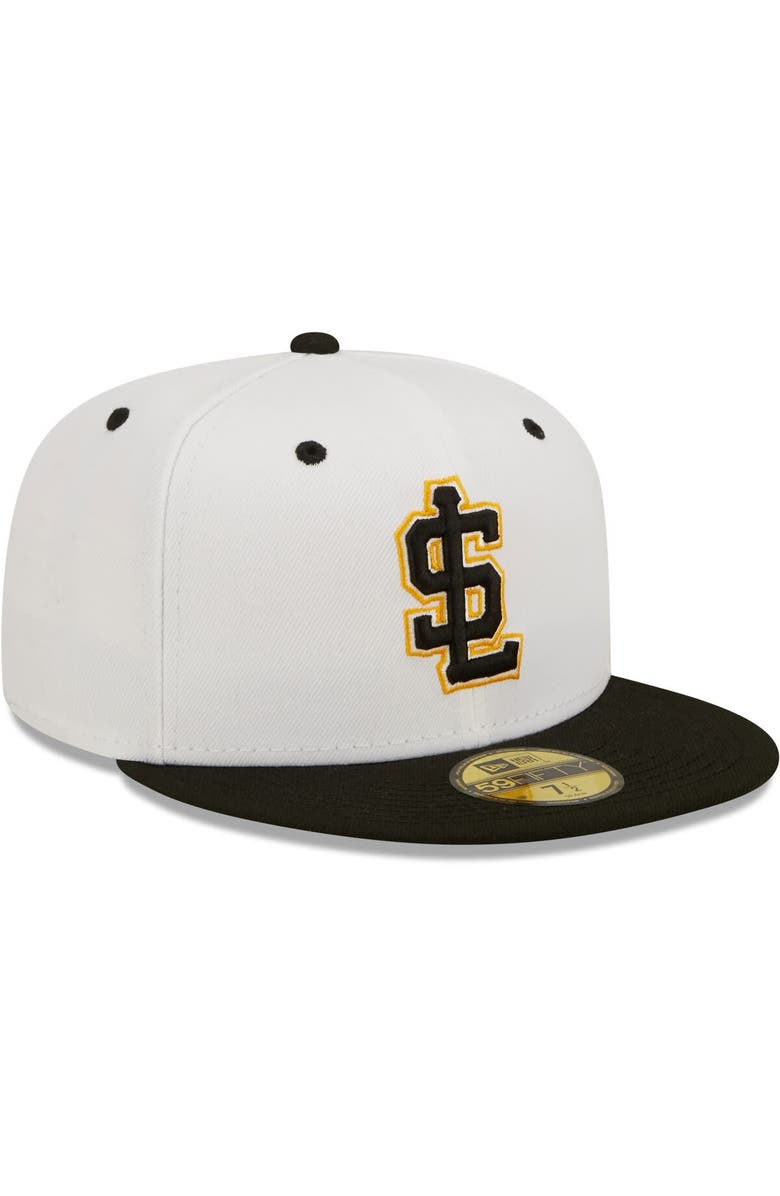 New Era Men's New Era White Salt Lake Bees Alternate Logo Authentic Collection 59FIFTY Fitted Hat, Alternate, color,