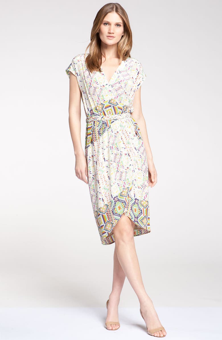 Presley Skye Digital Print Silk Crêpe de Chine Dress, Main, color,
