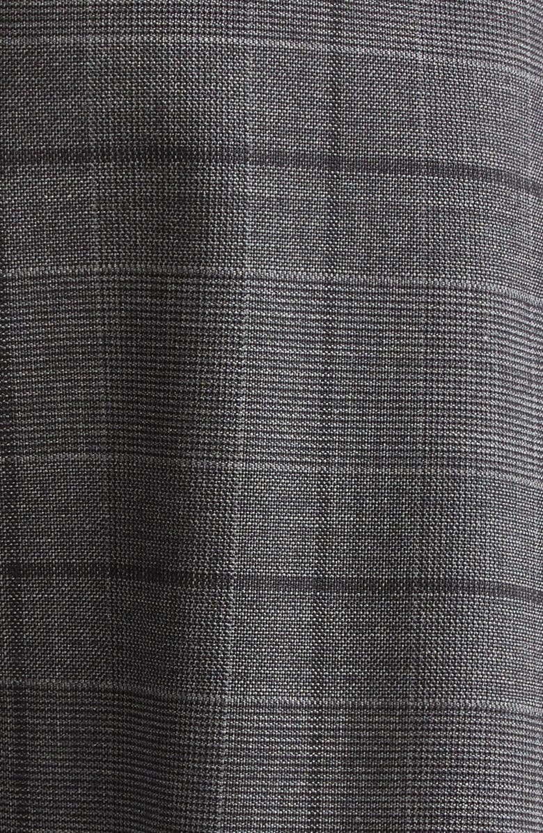 Coperni Plaid Knot Detail Stretch Wool Pull-On Shorts, Alternate, color, Grey