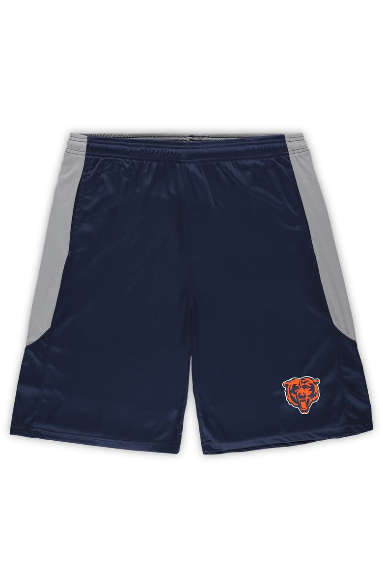 FANATICS Men's Fanatics Branded Navy Chicago Bears Big & Tall Team Logo Shorts, Alternate, color,