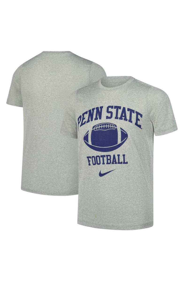 Nike Youth Nike Penn State Nittany Lions Heather Gray Logo Legend Performance T-Shirt, Main, color, 