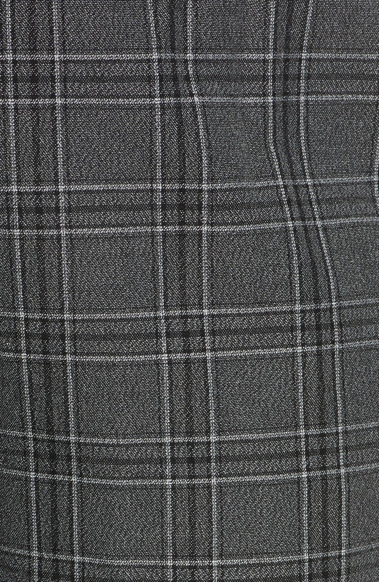 Rachel Roy Collection High Waist Grey Check Tapered Trousers, Alternate, color, 