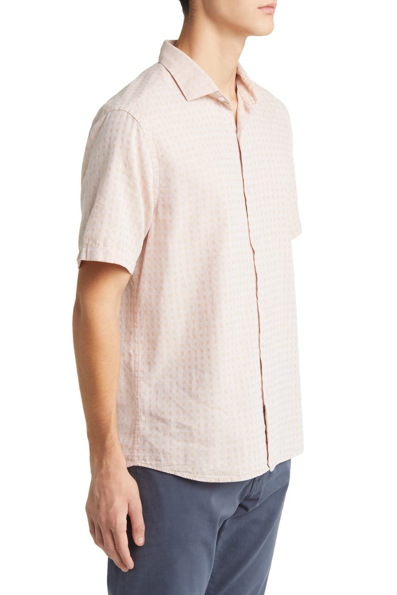 Toston Short Sleeve Button-Up Shirt, Alternate, color, SALMON