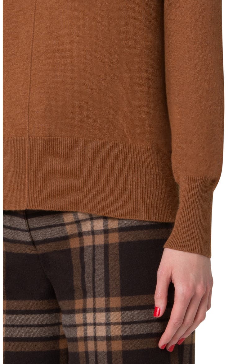 Cowl Turtleneck Cashmere Sweater, Alternate, color, VICUNA