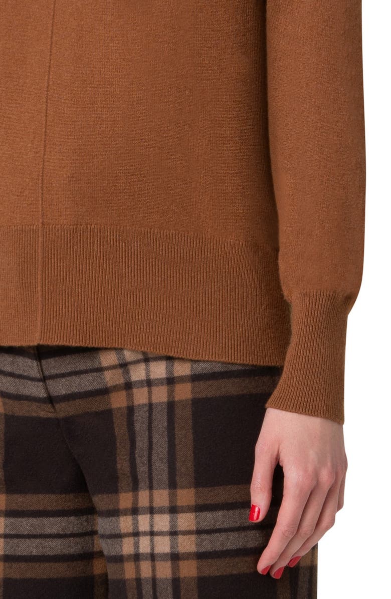 Akris Cowl Turtleneck Cashmere Sweater, Alternate, color,