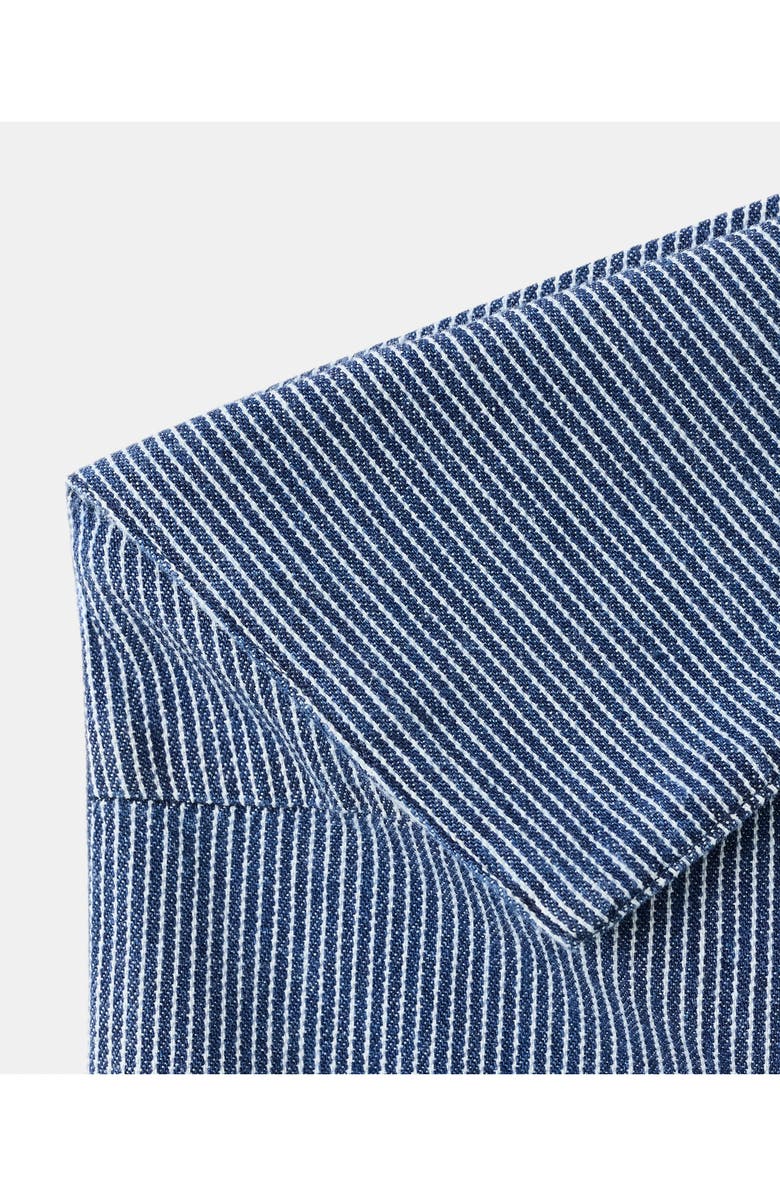MANGO TEEN Asymmetrical Striped Cotton Shell, Alternate, color,