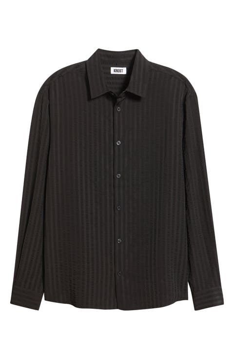 Jordan Seersucker Stripe Button-Up Shirt