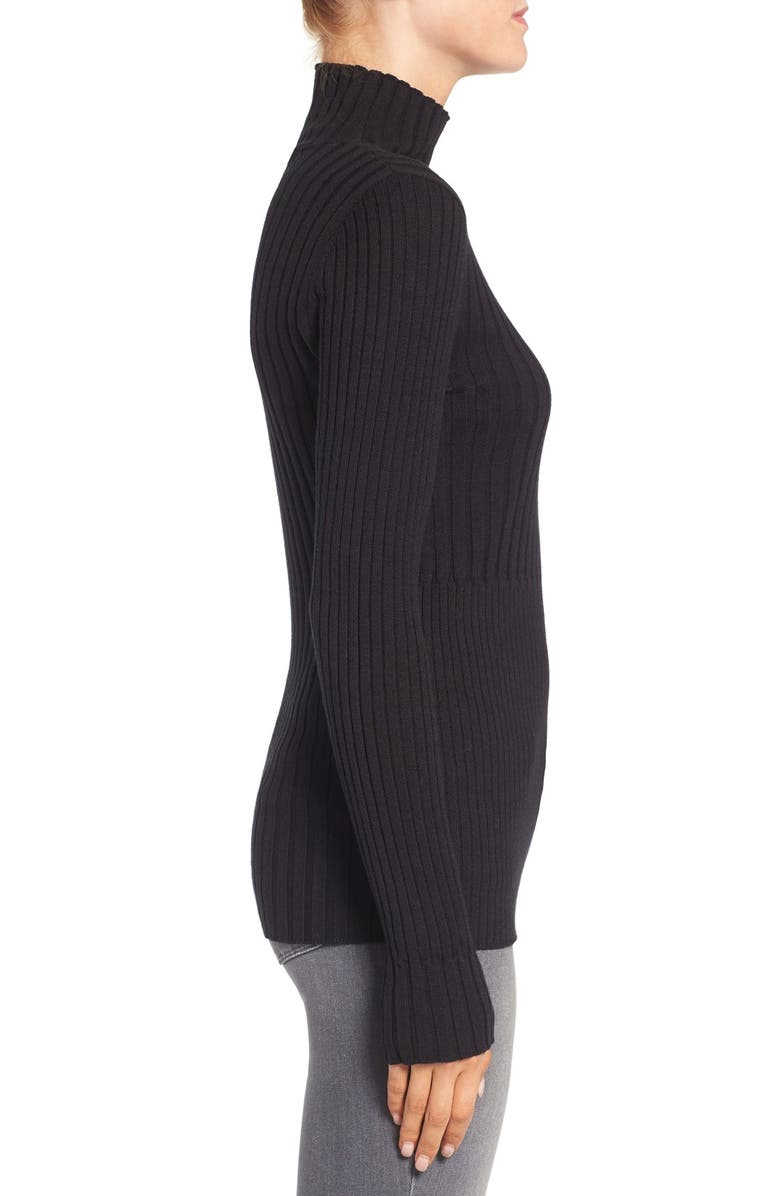 Halogen<sup>®</sup> Ribbed Long Sleeve Turtleneck Top, Alternate, color, 