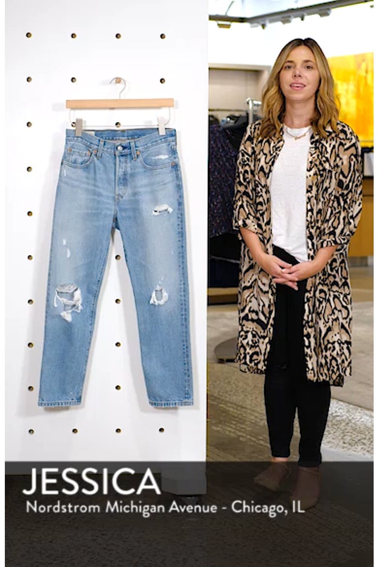 Levi's® 501® Ripped High Waist Crop Jeans video