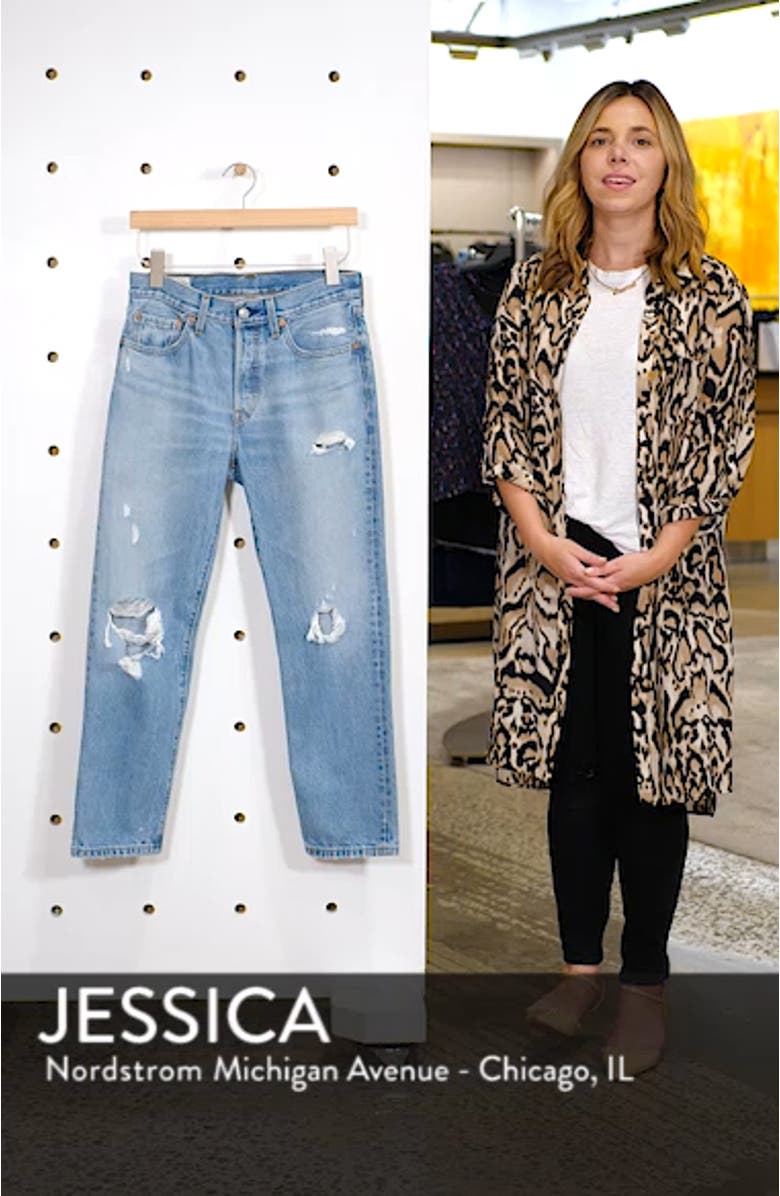 501<sup>®</sup> Ripped High Waist Crop Jeans, sales video thumbnail