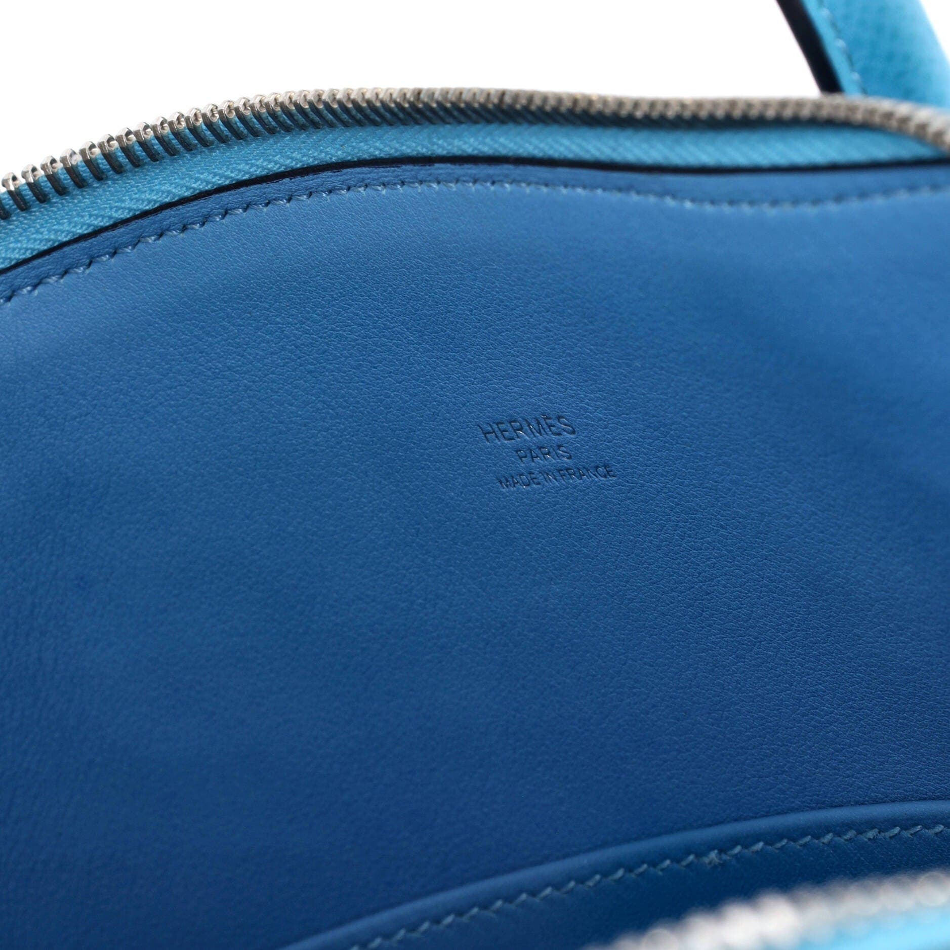 Pre-Owned Hermes Bolide 1923 Bag Epsom 30, Alternate, color, Bleu Du Nord