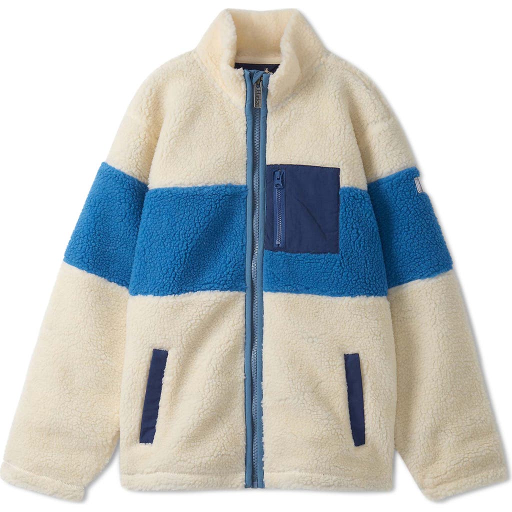 Hatley Kids' Colorblock Fleece Zip Jacket In Neutral