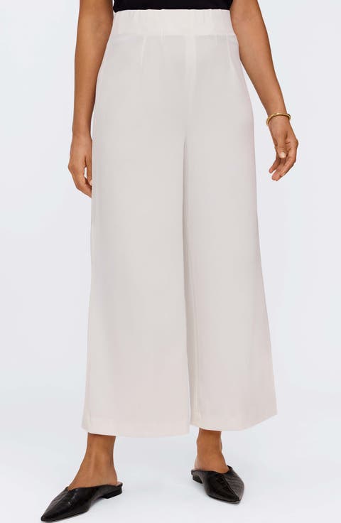 Arlette Wide Leg Crop Crepe Pants