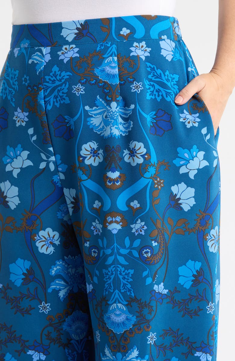 SUGARLIPS Palmate Pluma Floral Print Wide Leg Pants, Alternate, color,