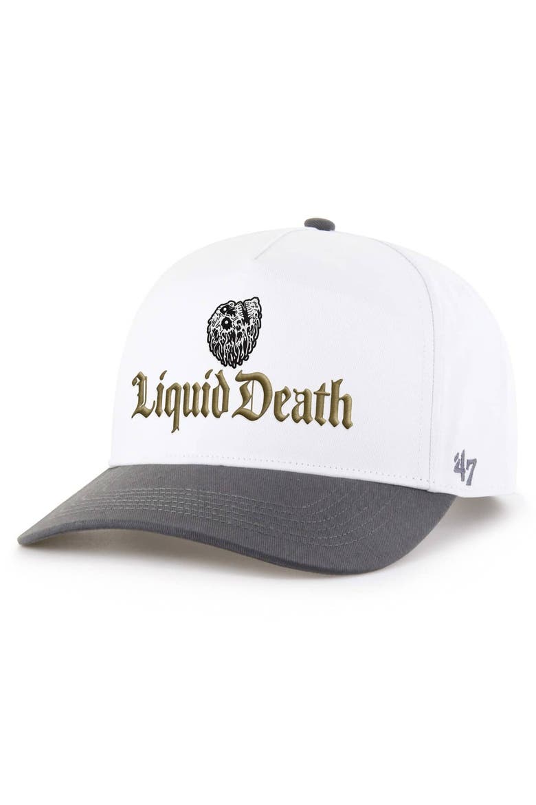 Men's '47  White NASCAR Liquid Death Triple Hit Two-Tone Hitch Adjustable Hat, Alternate, color, White