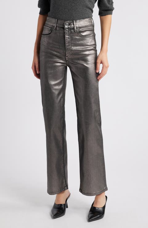 Le Sleek Straight Leg Coated Jeans