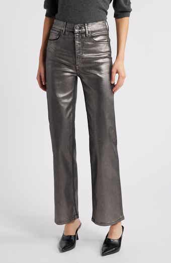 FRAME Le Sleek Straight Leg Coated Jeans