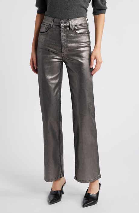 FRAME Le Sleek Straight Leg Coated Jeans