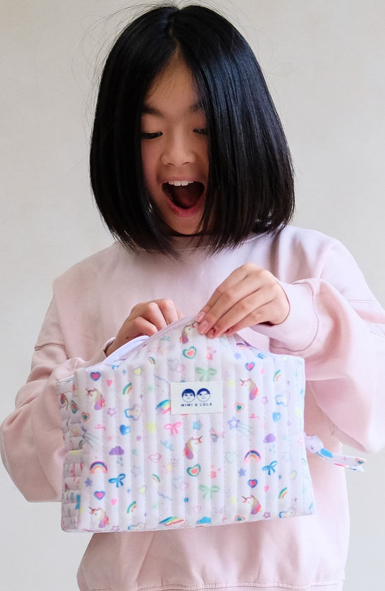 Mimi & Lula My Unicorn Washbag, Alternate, color, Light/ Pastel Purple
